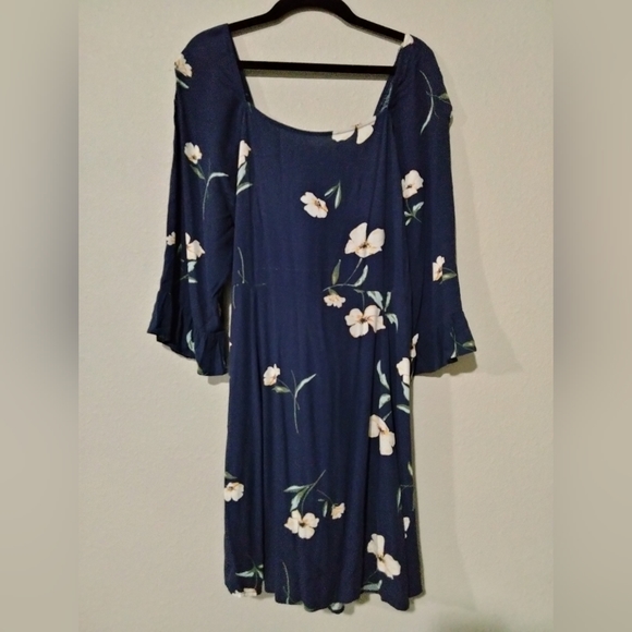 Floral Ruffle Sleeve Mini Dress - Picture 1 of 5